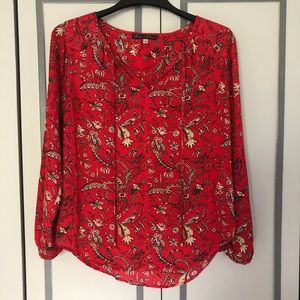 Boho Floral Tassel Blouse